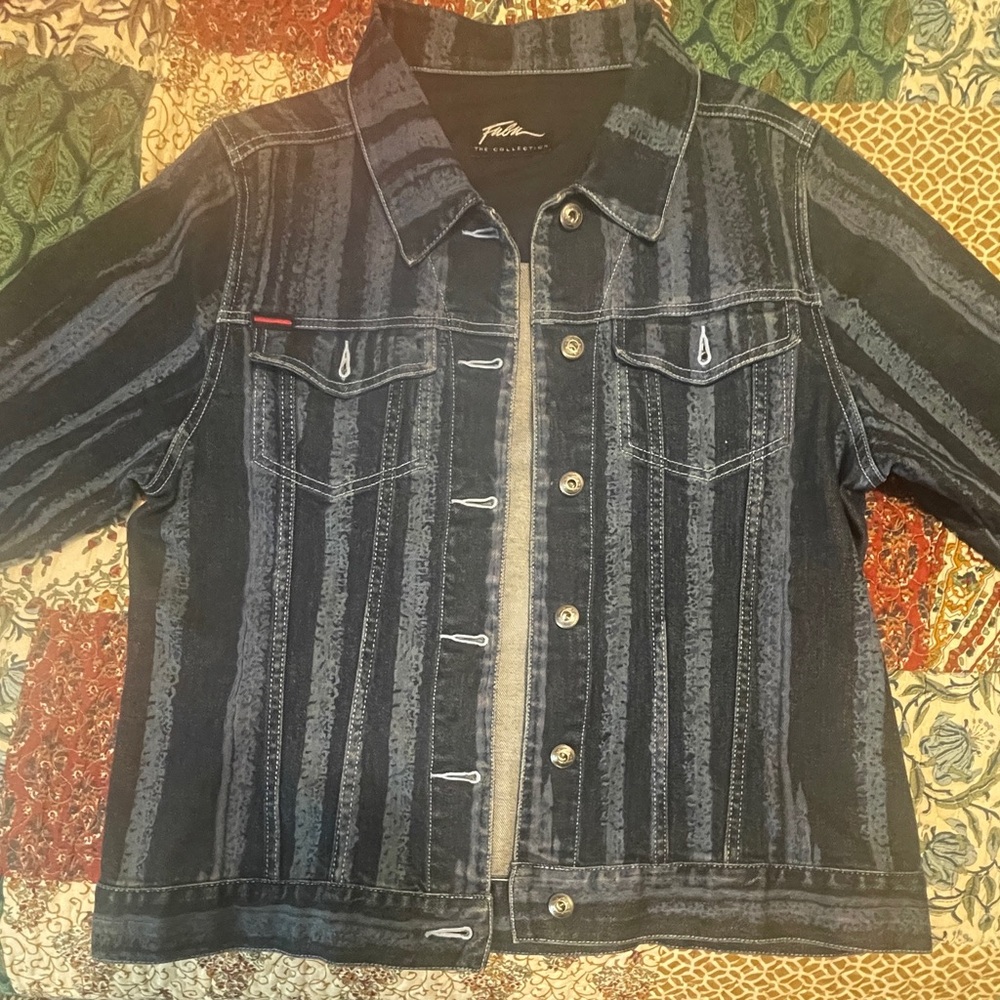 FUBU deep water blue denim Jean Jacket